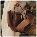 Torebka shopper damska – Koniakowy, rozmiar Duży